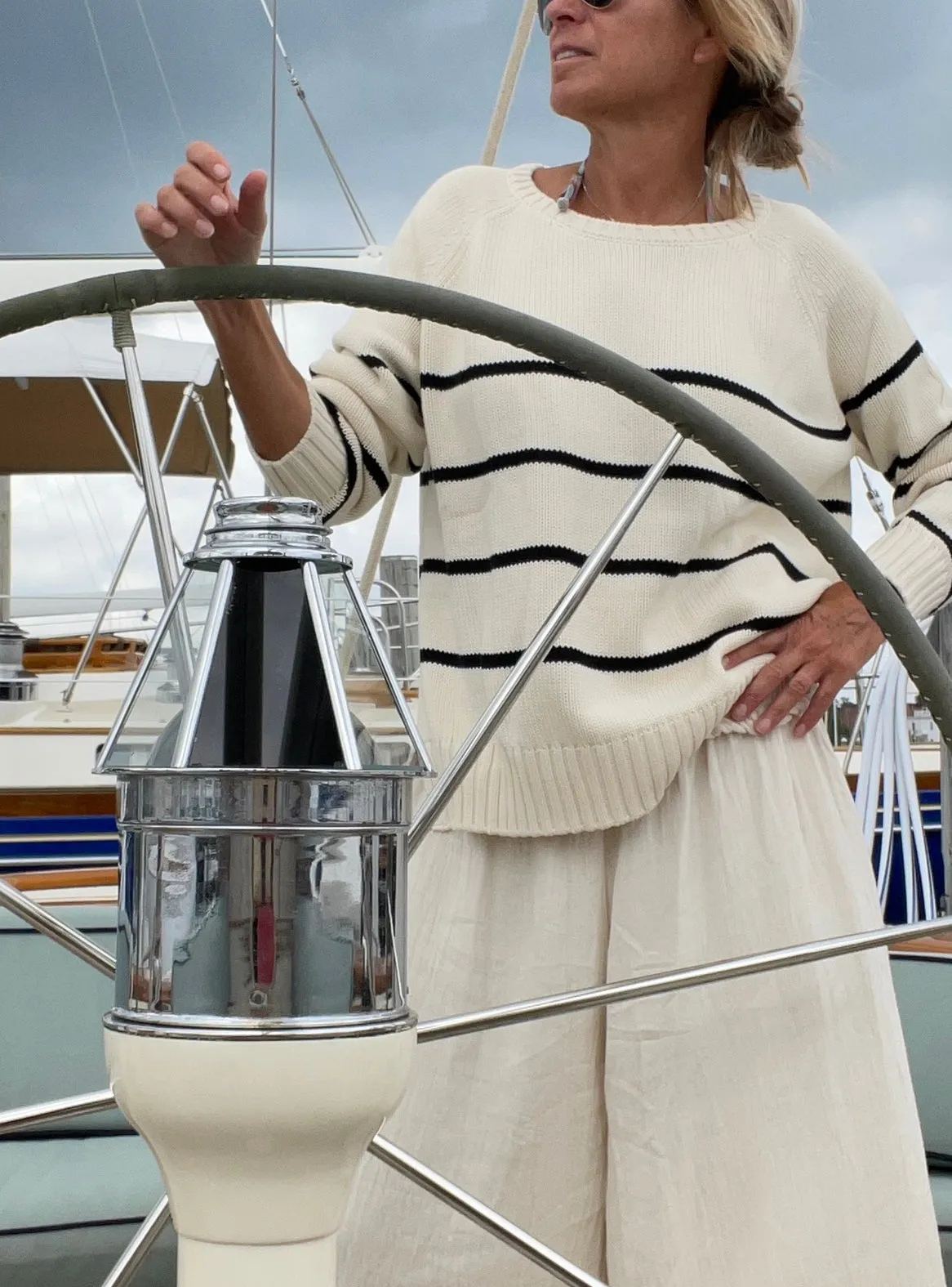 Sailor Sweater - Ivory/Black