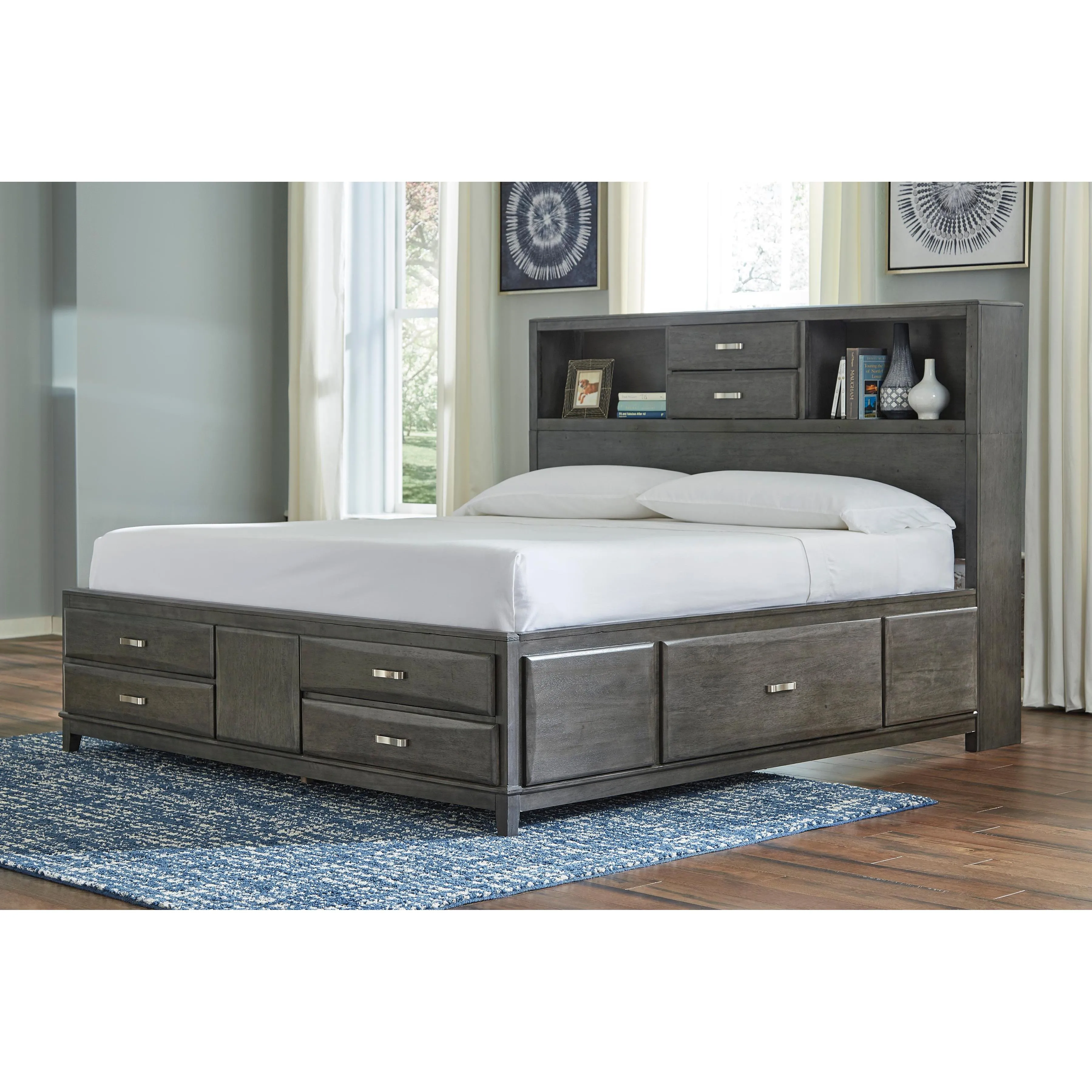 Signature Design by Ashley Caitbrook B476B16 6 pc King Bookcase Storage Bedroom Set