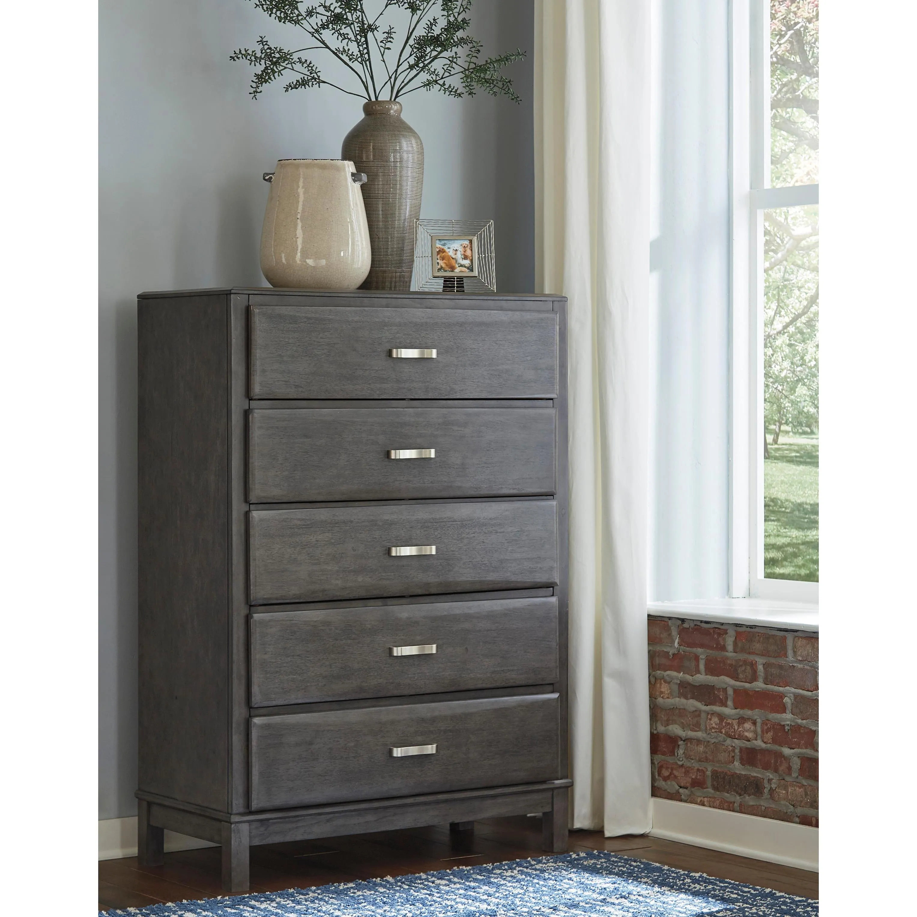 Signature Design by Ashley Caitbrook B476B26 8 pc Queen Bookcase Storage Bedroom Set