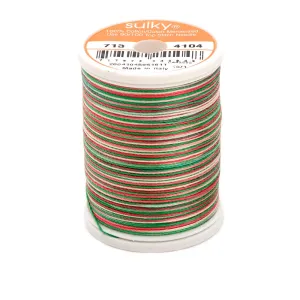 Sulky Blendables 12wt Cotton Thread | Christmas Trio Variegated (#4104) | 330 yards