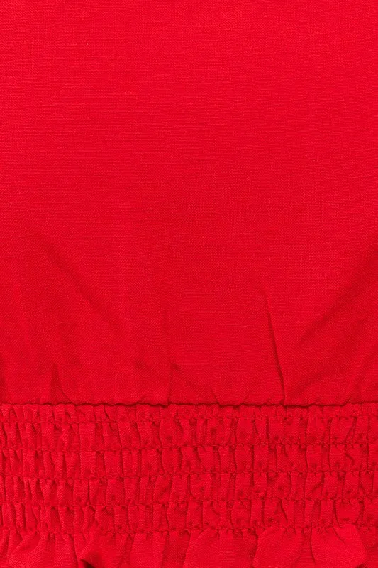 Tie Back Detail Puff Sleeve Top
